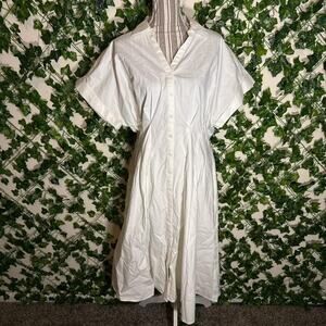 New white button up shirt dress